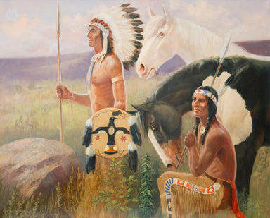 The Proud Ones by Charles Damrow, Fine Art, Painting, Native American