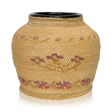 Makah/Nootka Basketry Jar, Native, Basketry, Vertical