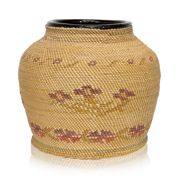Makah/Nootka Basketry Jar, Native, Basketry, Vertical