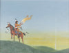 "The Signal" by Mario Rabago, Fine Art, Painting, Native American