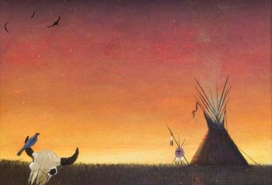 The Lone Teepee by Mario Rabago, Fine Art, Painting, Native American