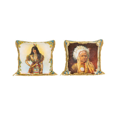 Matched Indian Pair Pillows, Furnishings, Decor, Pillow