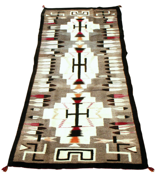 Navajo Pictorial Runner, Native, Weaving, Floor Rug