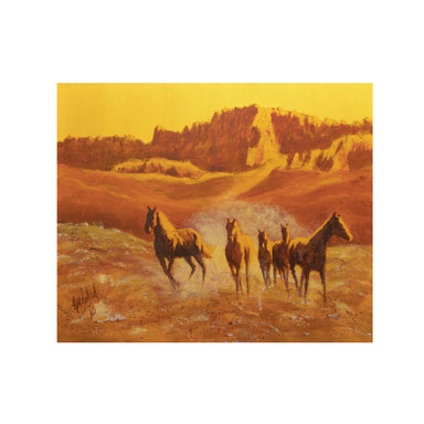 "Badlands Sunset" by George Molstead, Fine Art, Painting, Wildlife