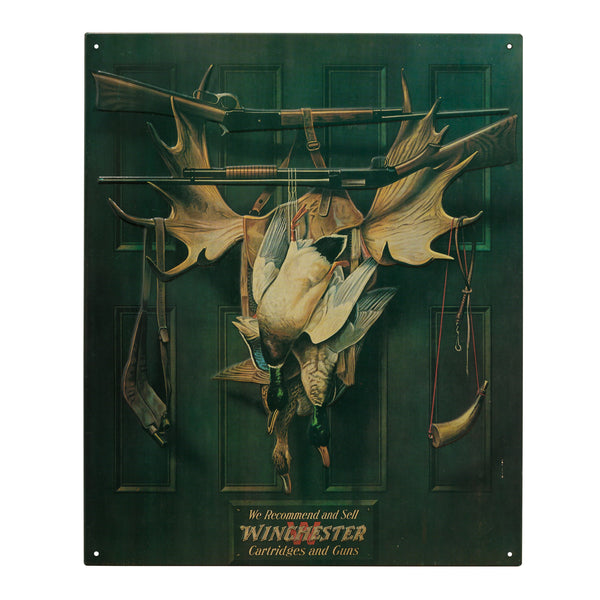 Winchester Tin Dealer's Sign, Sporting Goods, Advertising, Ammunition Poster