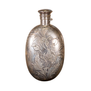 Victorian Sterling Silver Flask, Furnishings, Barware, Flask