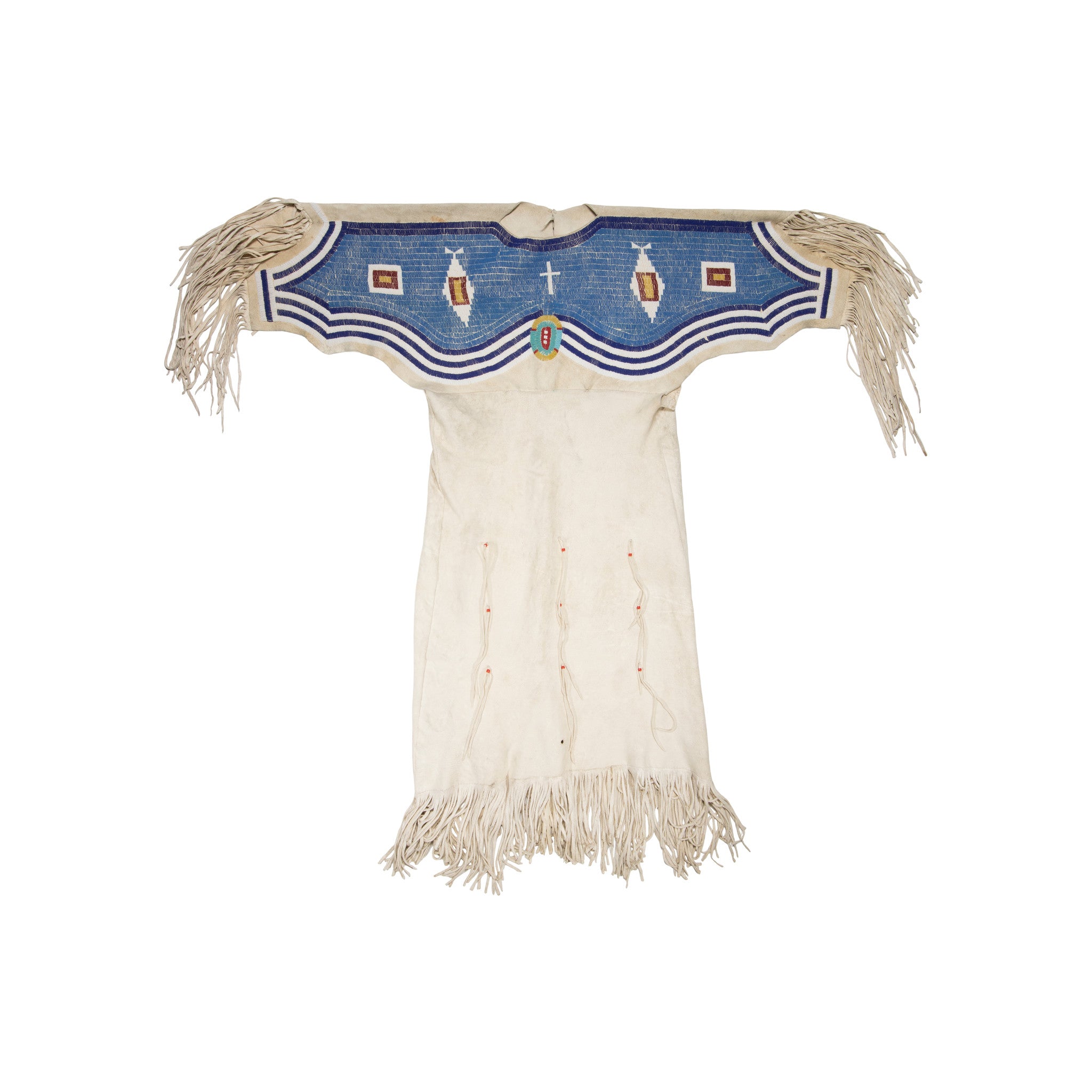 Sioux Brain-Tanned Dress, Native, Garment, Dress