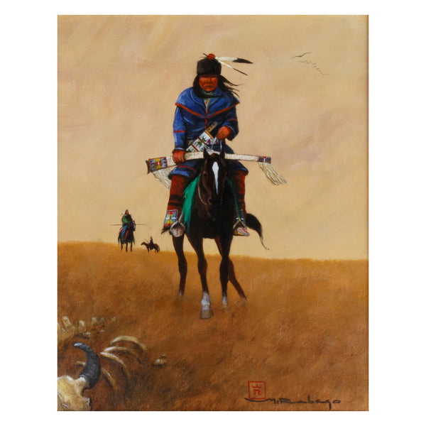 "Buffalo Hunters" by Mario Rabago, Fine Art, Painting, Native American