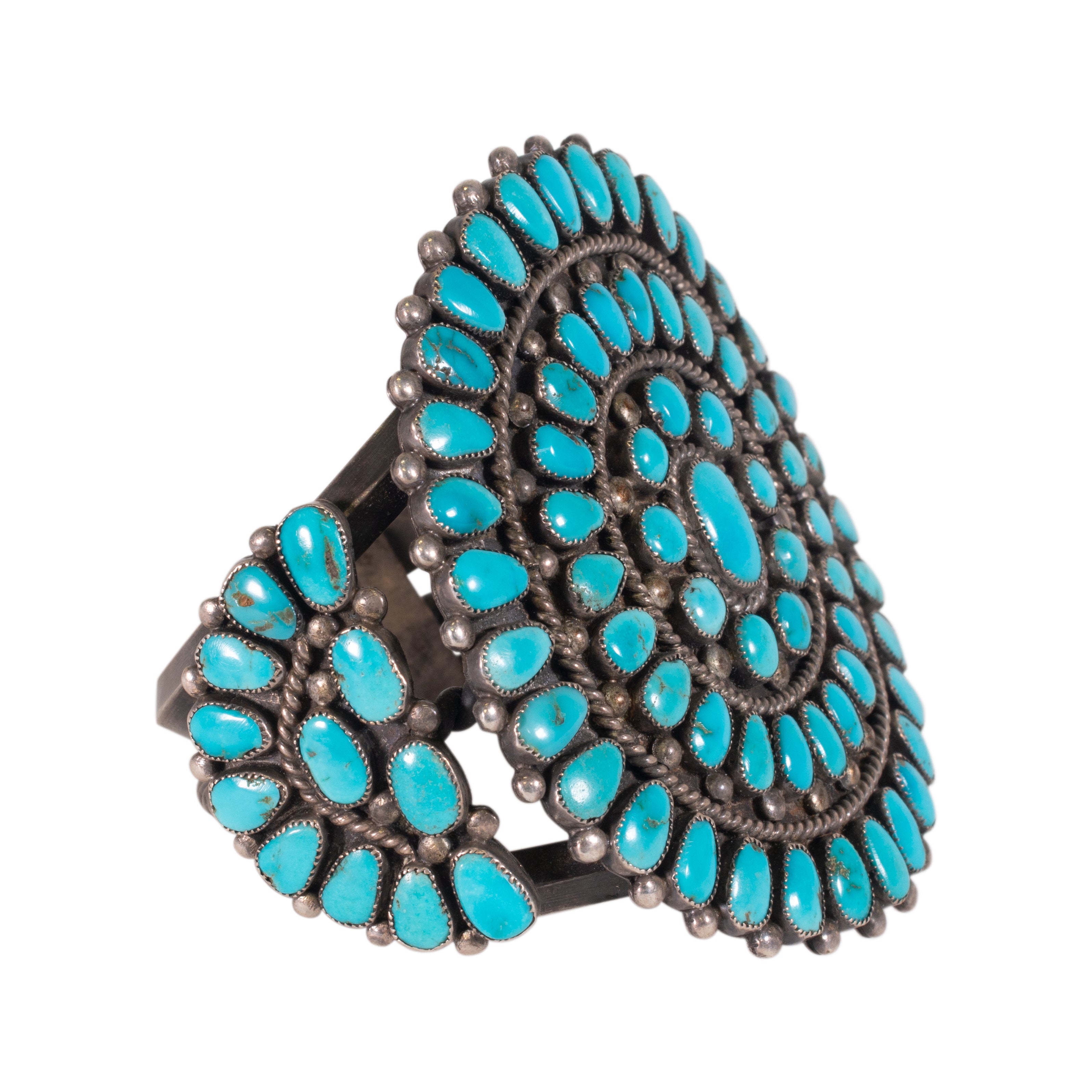 Lone Mountain Cluster Turquoise Bracelet