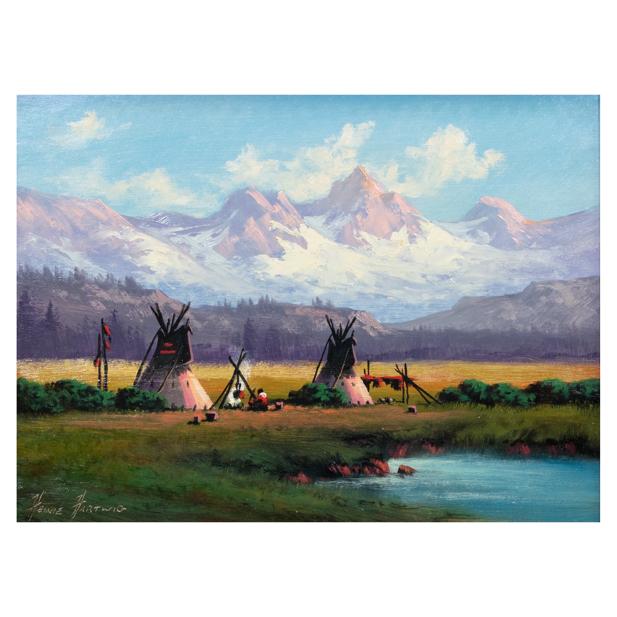Colorado Home By Heinie Hartwig, Fine Art, Painting, Native American