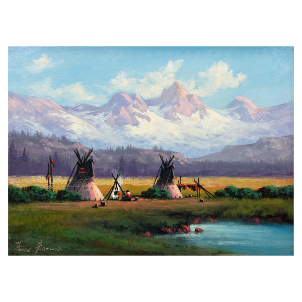 Colorado Home By Heinie Hartwig, Fine Art, Painting, Native American