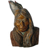"Sitting Bull" Wood Bust, Furnishings, Decor, Folk Item
