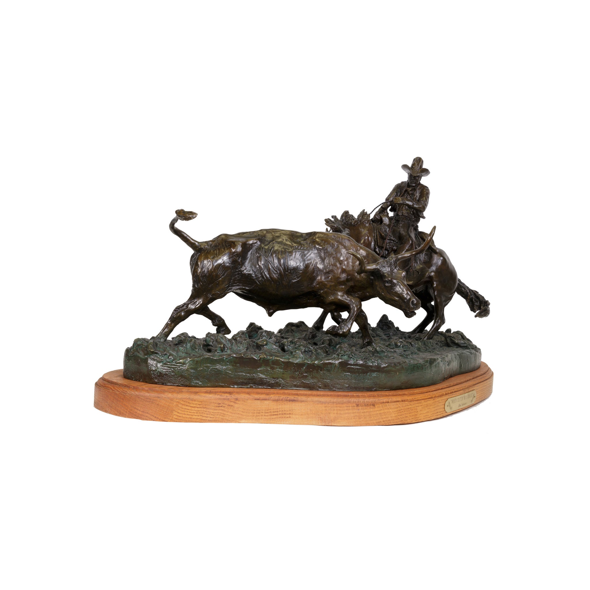 "When Cutting Was Tough" Bronze by Robert Scriver