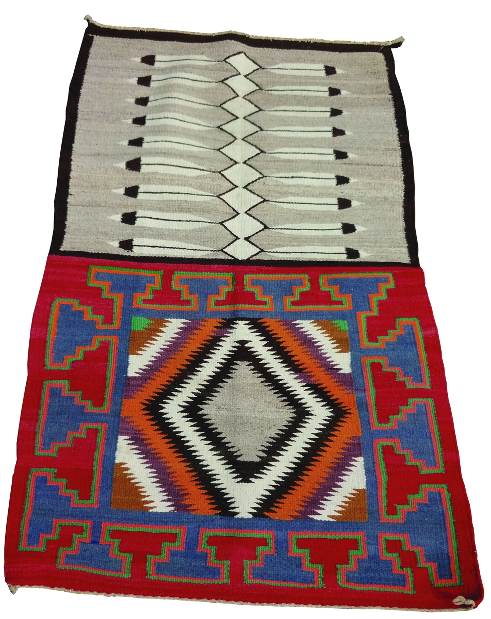 NavajoTeec Nos Pos Double Saddle, Native, Weaving, Double Saddle Blanket