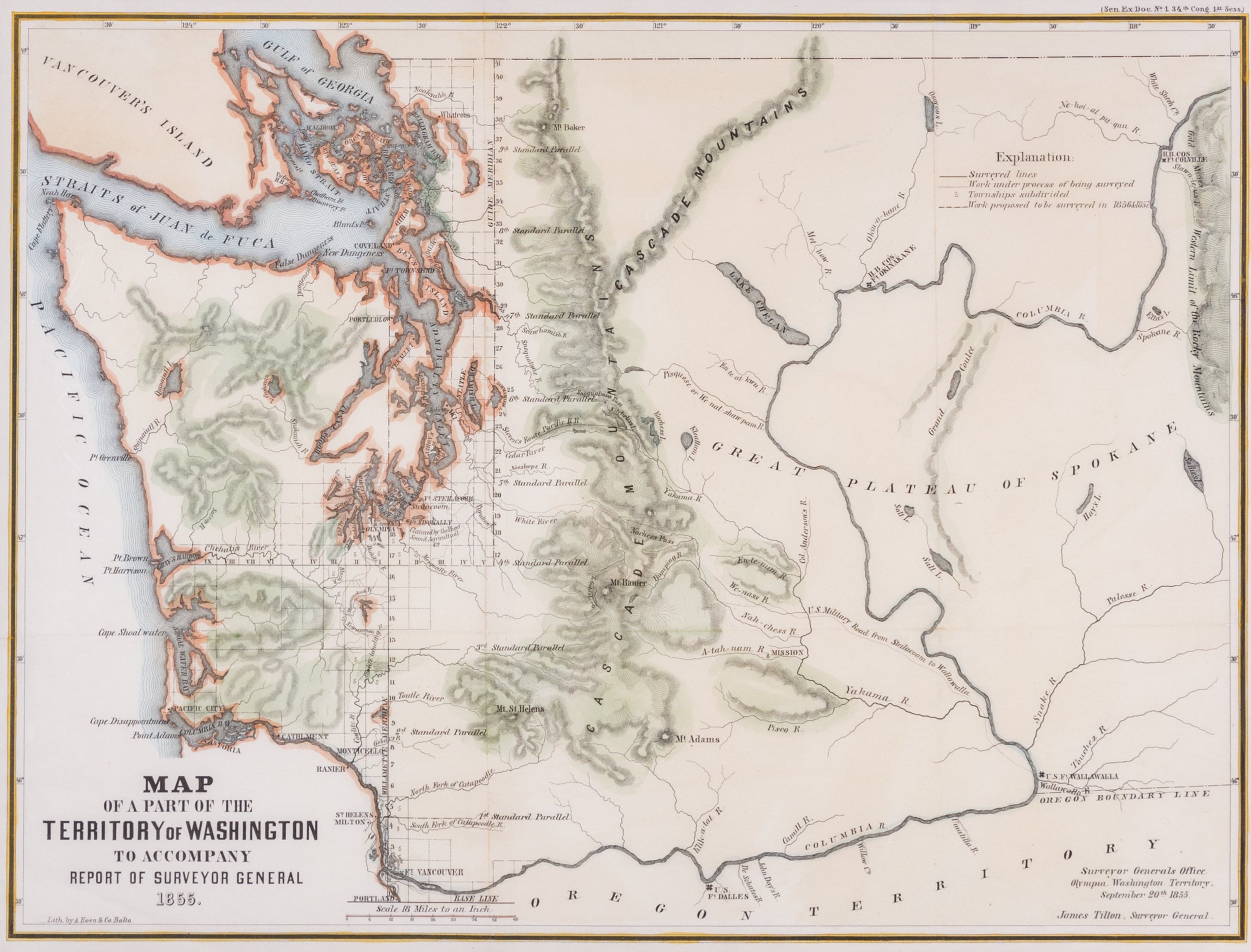 Map of Washington Territory 1855