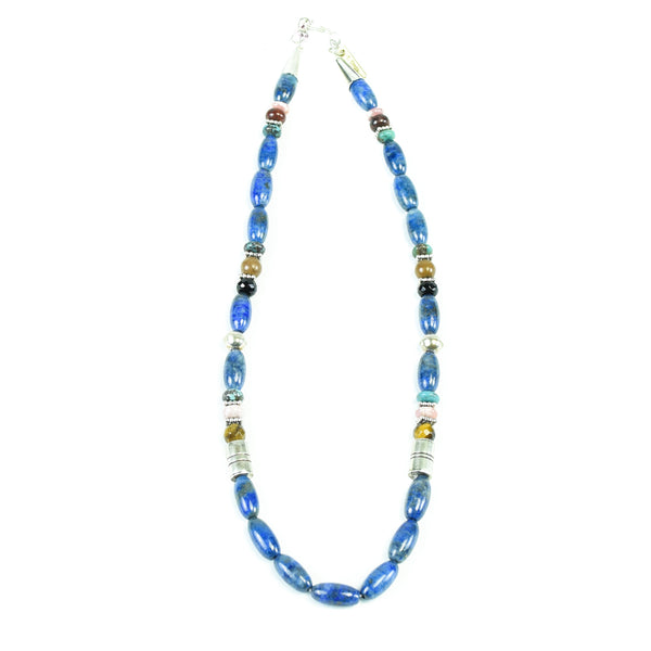 Navajo Lapis Necklace by Tommy Singer, Jewelry, Necklace, Native