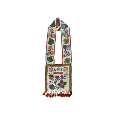 Chippewa Bandolier, Native, Beadwork, Bandolier Bag