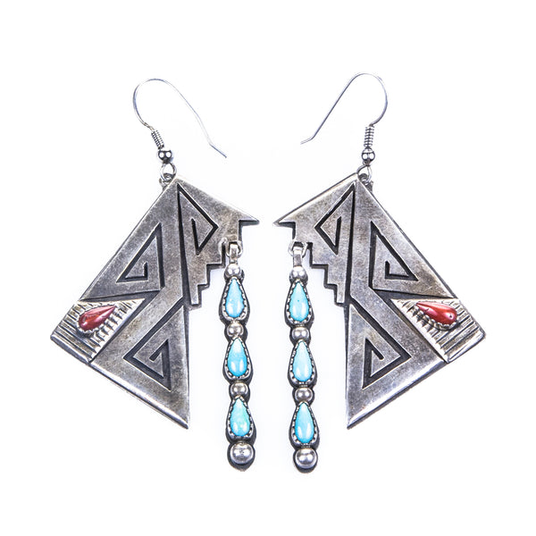 V. Betone Zuni Earrings, Jewelry, Earrings, Native