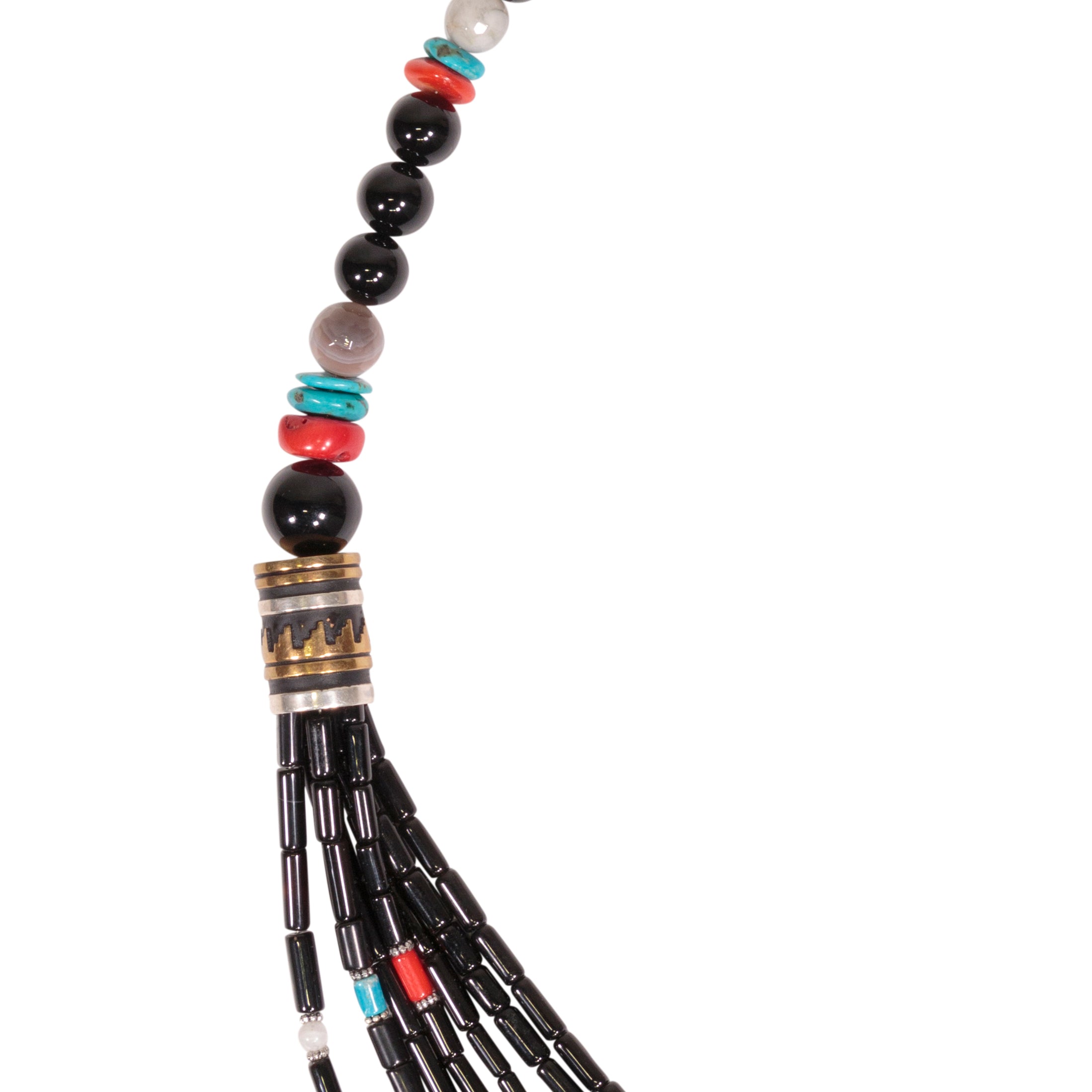 Navajo Onyx Necklace by Tommy Singer