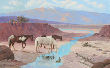 "Just in Time" by Charles Damrow, Fine Art, Painting, Western