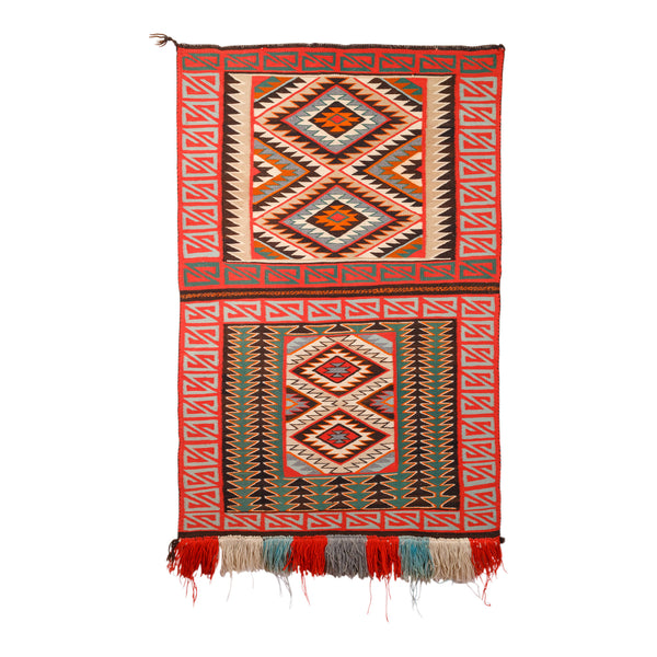 Navajo Germantown, Native, Weaving, Double Saddle Blanket