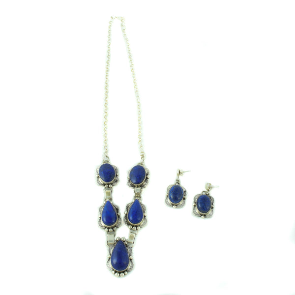 Navajo Lapis Set, Jewelry, Set, Native