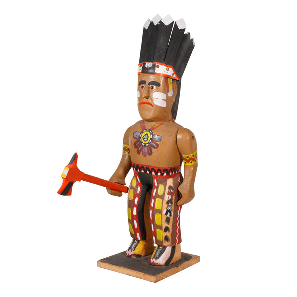 Whimsical Indian Chief Carving, Furnishings, Decor, Folk Item