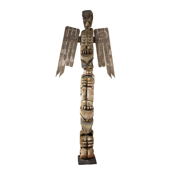 Northwest Thunderbird Totem, Native, Carving, Totem Pole