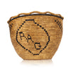 Klickitat Basket with R.A.G. Initials, Native, Basketry, Vertical