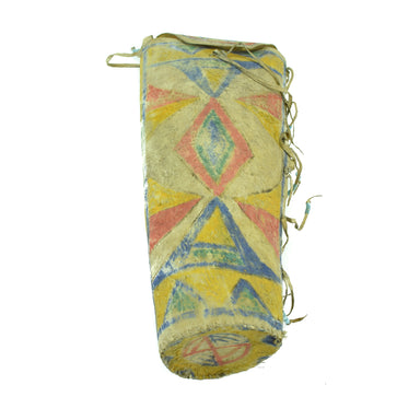 Sioux Parfleche Cylinder, Native, Parfleche, Bonnet Case
