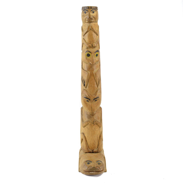 Nisga’a/Nishga Model Totem by W.H. Moore, Native, Carving, Totem Pole